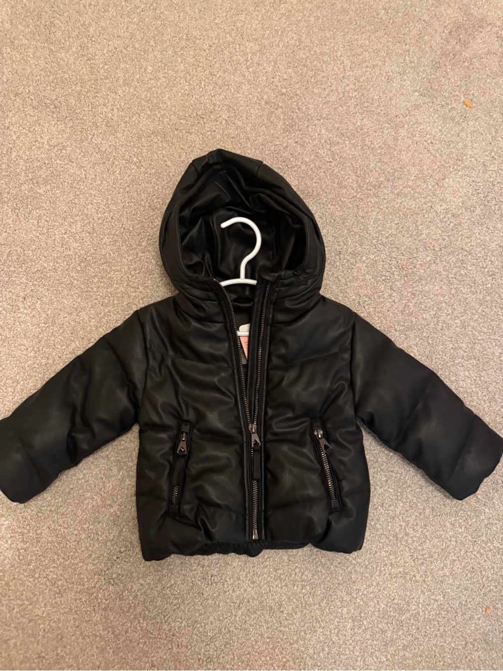 Urban Republic Black Hooded Puffer Jacket for Kids
